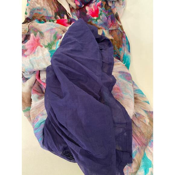 Soft Surroundings Italian Dreams Colorful Maxi Dress V-Neck EUC Sz S Boho Summer - Picture 7 of 13